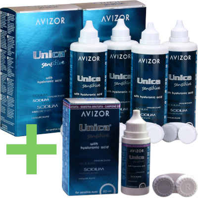 Avizor Unica Sensitive (4x350ml) - Pack Poupança 6 meses