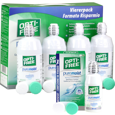 Opti-Free PureMoist Pack Poupança (4x 300ml)